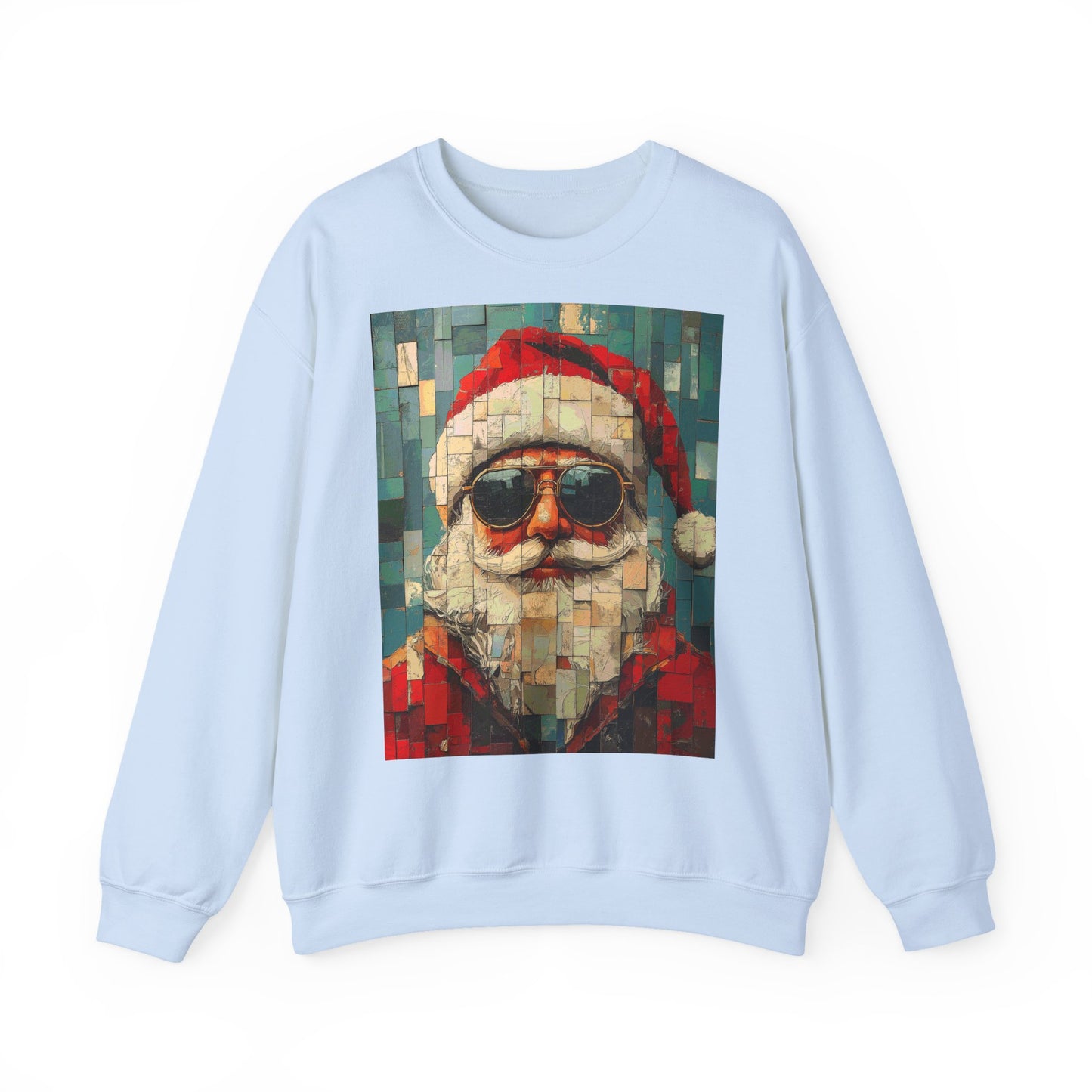 Mosaic Santa Claus Crewneck Sweatshirt