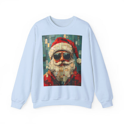 Mosaic Santa Claus Crewneck Sweatshirt