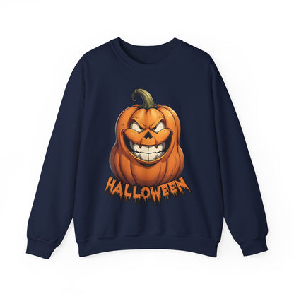 Halloween Crazy Pumpkin Sweatshirt, Funny Fall Jack O Lantern Jumper Top, October Festive Spirit Pullover, Trick or Treat Gift for Him Her,