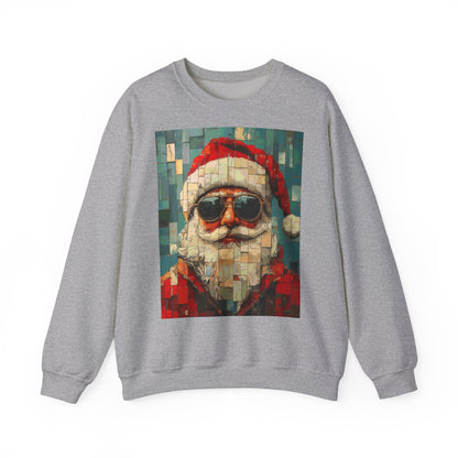 Mosaic Santa Claus Crewneck Sweatshirt