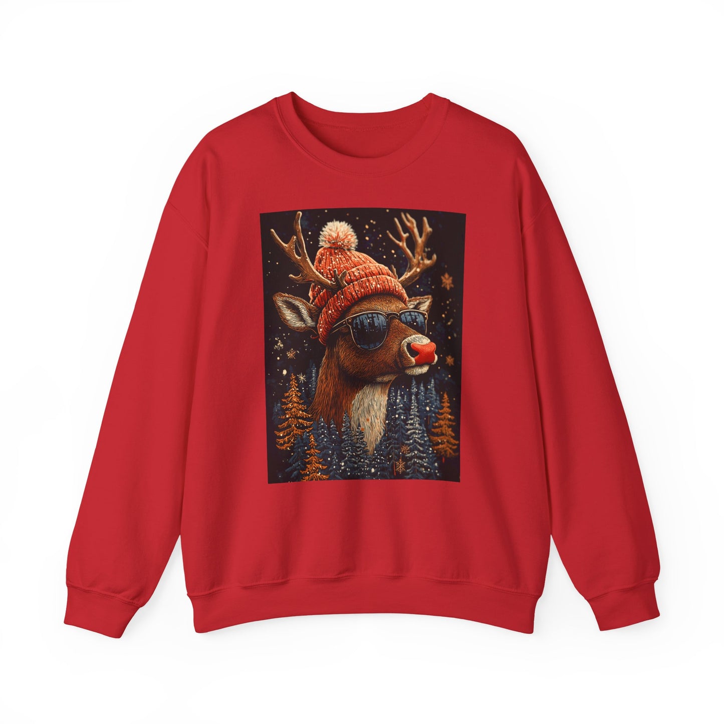 Rudol the Reindeer Sunglasses Crewneck Sweatshirt