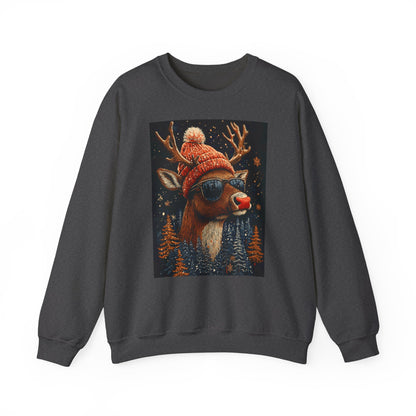 Rudol the Reindeer Sunglasses Crewneck Sweatshirt