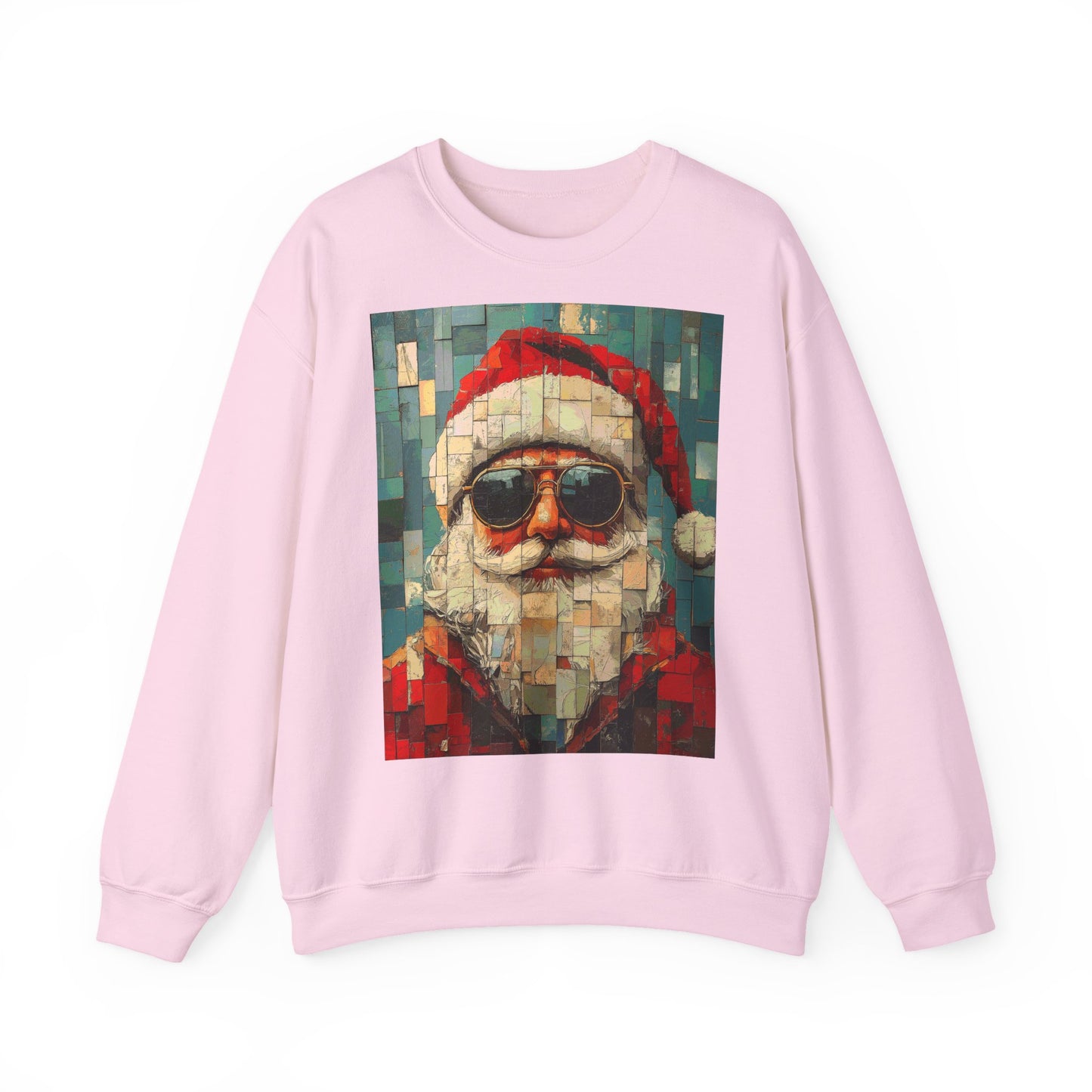 Mosaic Santa Claus Crewneck Sweatshirt