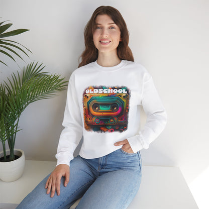 Old School Cassette Sweatshirt Retro-Inspired Design for Music Lovers, Nostalgia Fans, and Vintage Style Enthusiasts