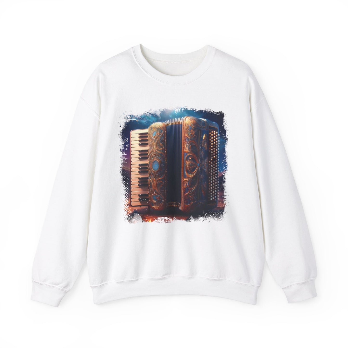 Abstract Accordion Sweatshirt Artistic Design for Music Lovers Celebrate your passion for music with this unique sweatshirt
