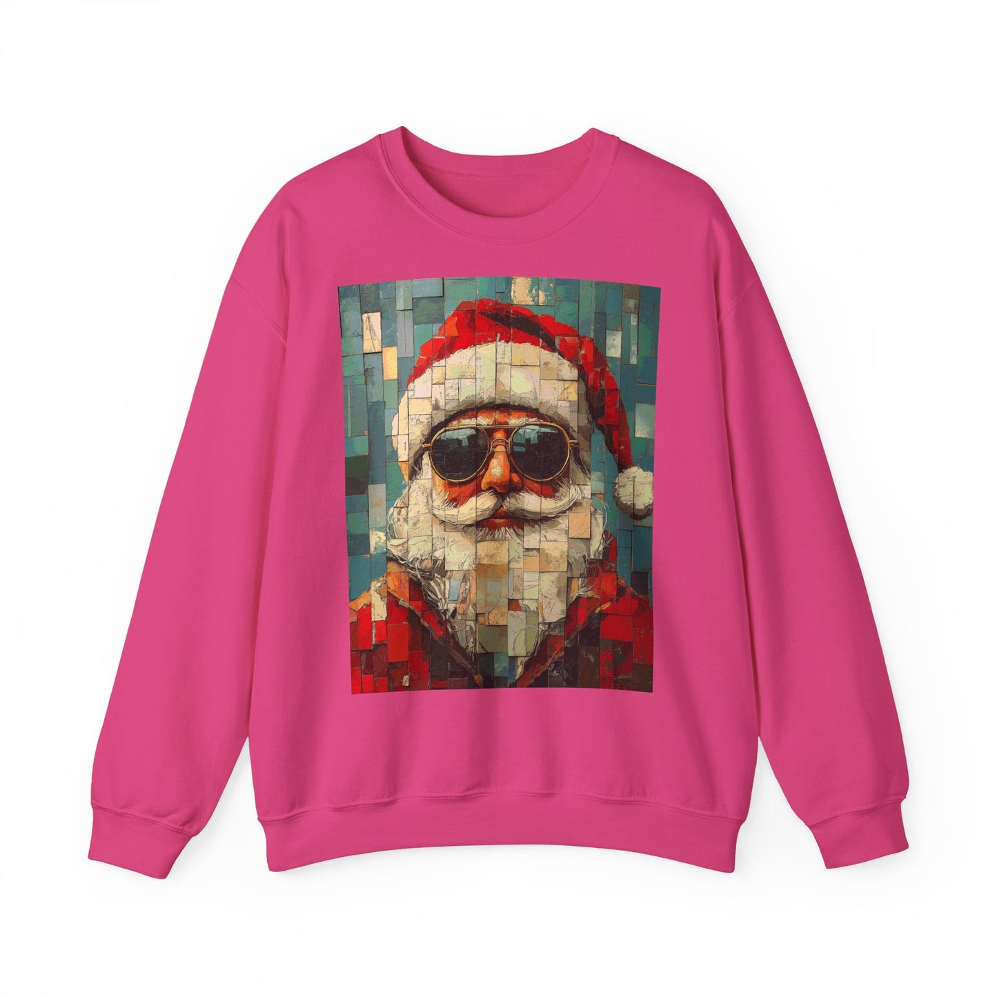 Mosaic Santa Claus Crewneck Sweatshirt