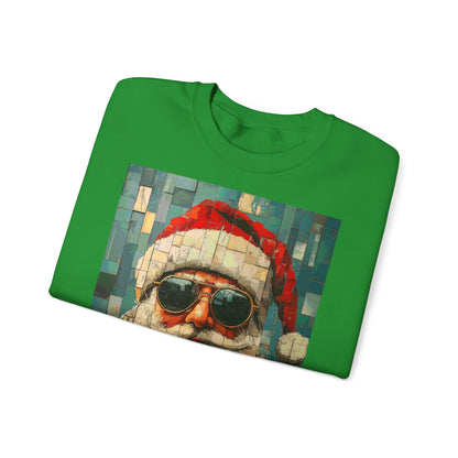 Mosaic Santa Claus Crewneck Sweatshirt