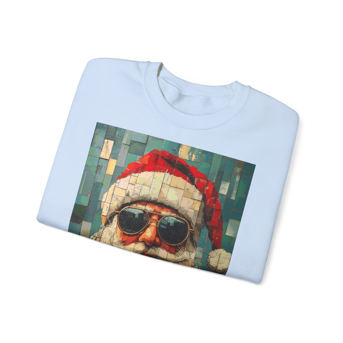 Mosaic Santa Claus Crewneck Sweatshirt