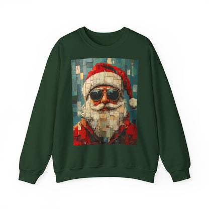 Mosaic Santa Claus Crewneck Sweatshirt