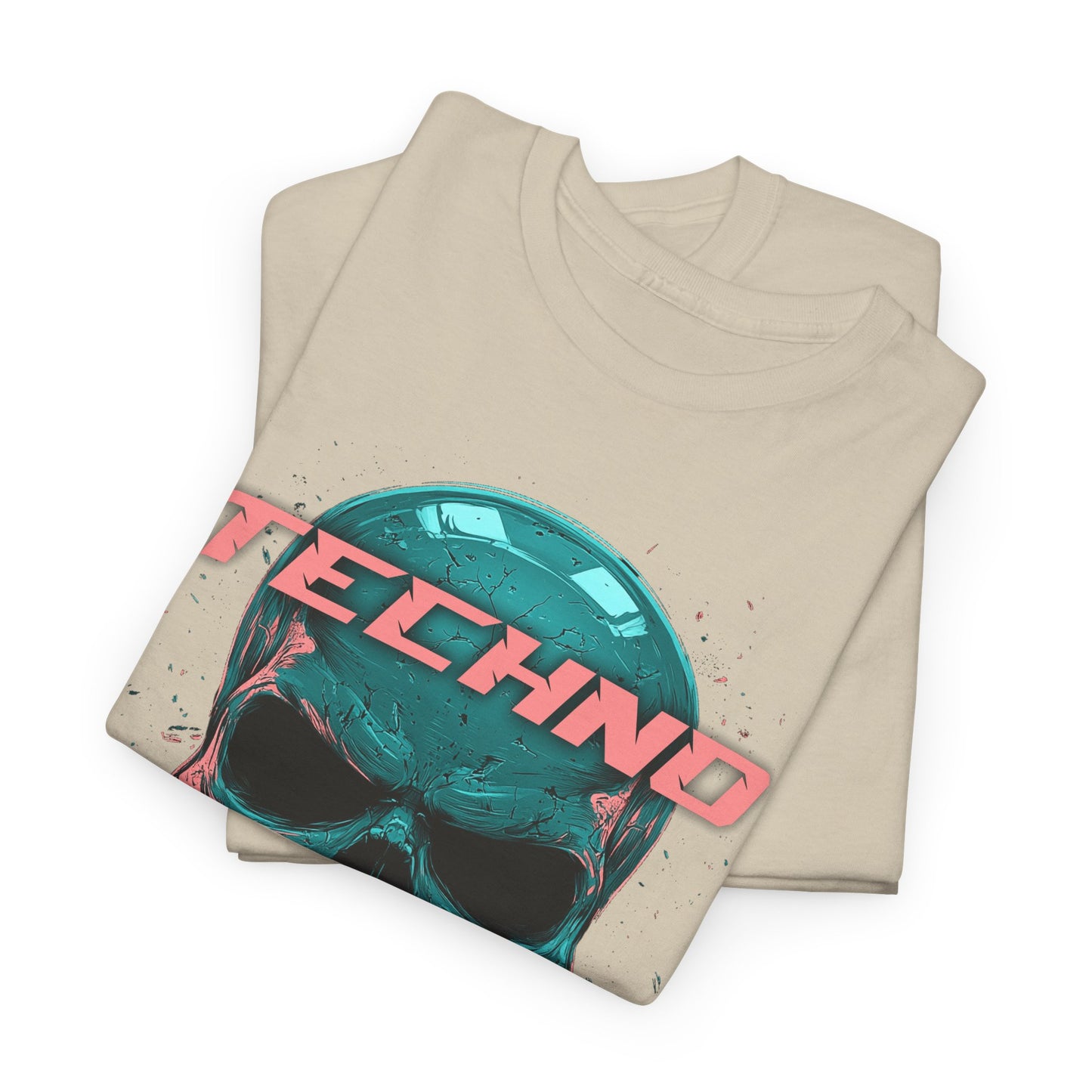 Techno Skullhead Unisex Tee, Graphic T-Shirt, Hipster Shirt, Cool Skeleton Design, Festival Fashion