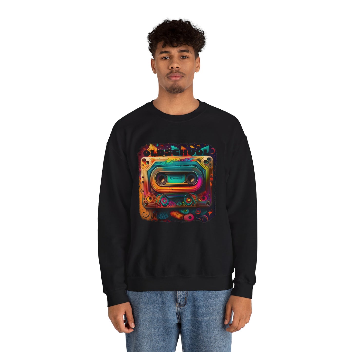 Old School Cassette Sweatshirt Retro-Inspired Design for Music Lovers, Nostalgia Fans, and Vintage Style Enthusiasts