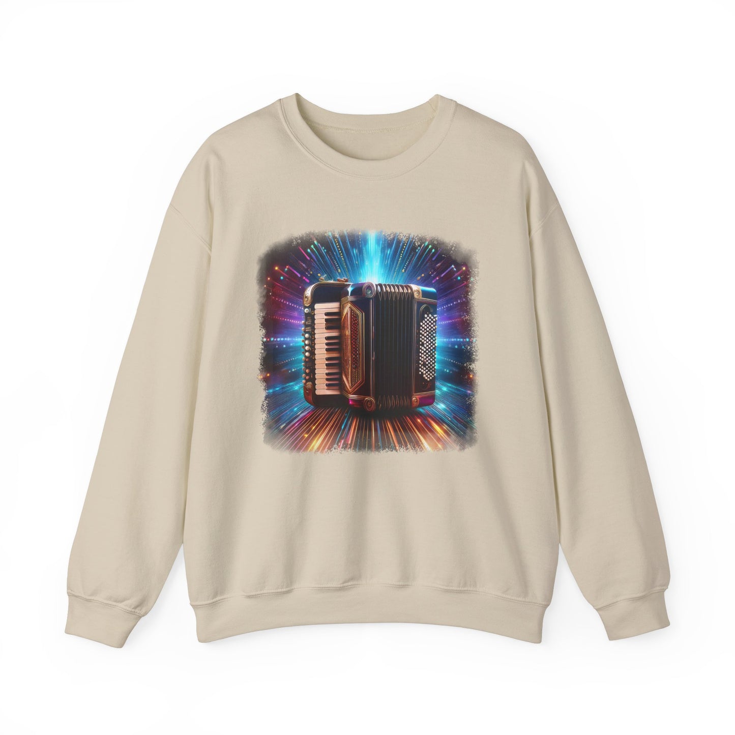 Abstract Accordion Sweatshirt Unique Artistic Design for Accordion Players, Folk Music Enthusiasts, Music Lovers Seeking Creative Apparel