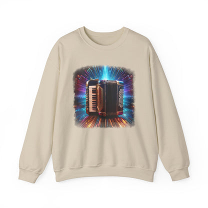 Abstract Accordion Sweatshirt Unique Artistic Design for Accordion Players, Folk Music Enthusiasts, Music Lovers Seeking Creative Apparel