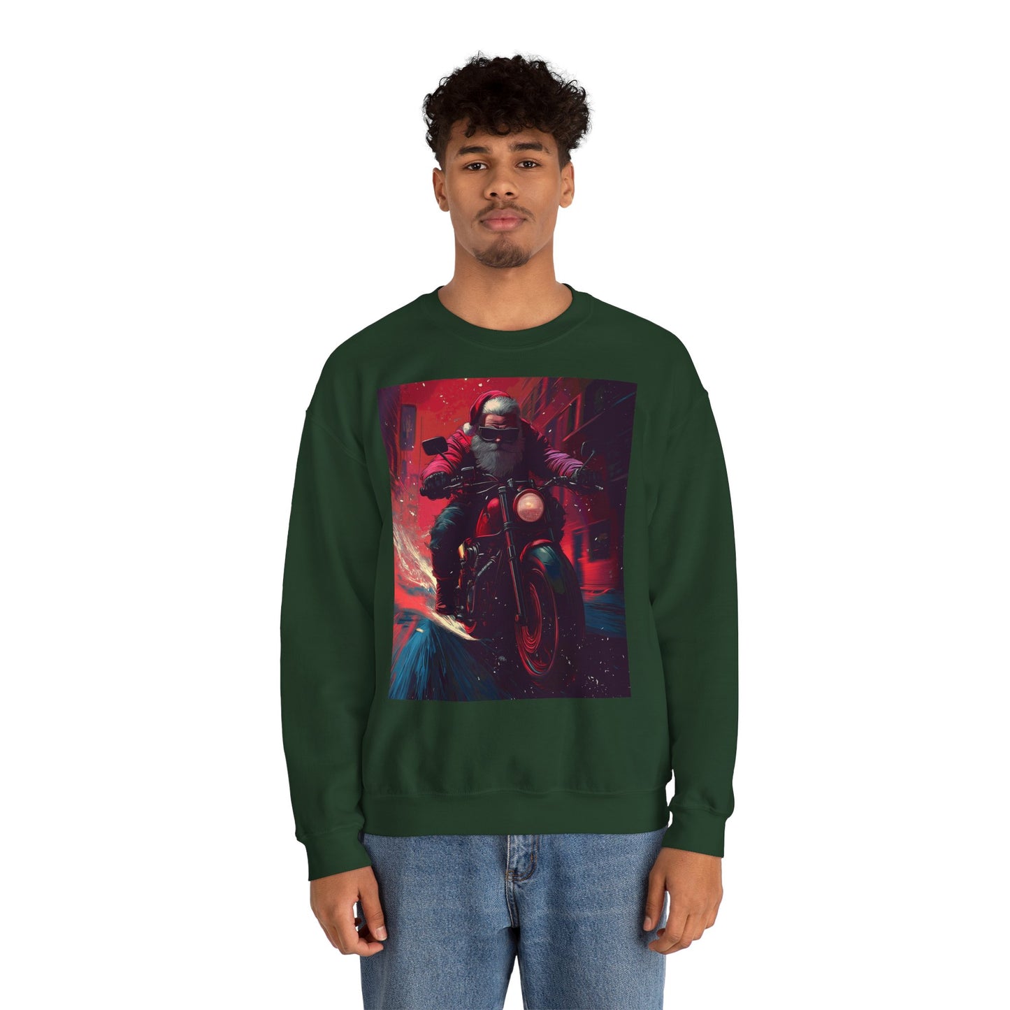 Santa Claus Motorcycle Sweatshirt