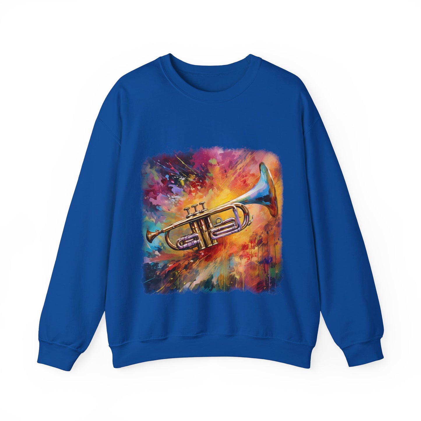 Abstract Trumpet Sweatshirt  Artistic Design for Music Enthusiasts Elevate your wardrobe with our unique sweatshirt, gift