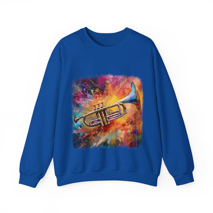 Abstract Trumpet Sweatshirt  Artistic Design for Music Enthusiasts Elevate your wardrobe with our unique sweatshirt, gift