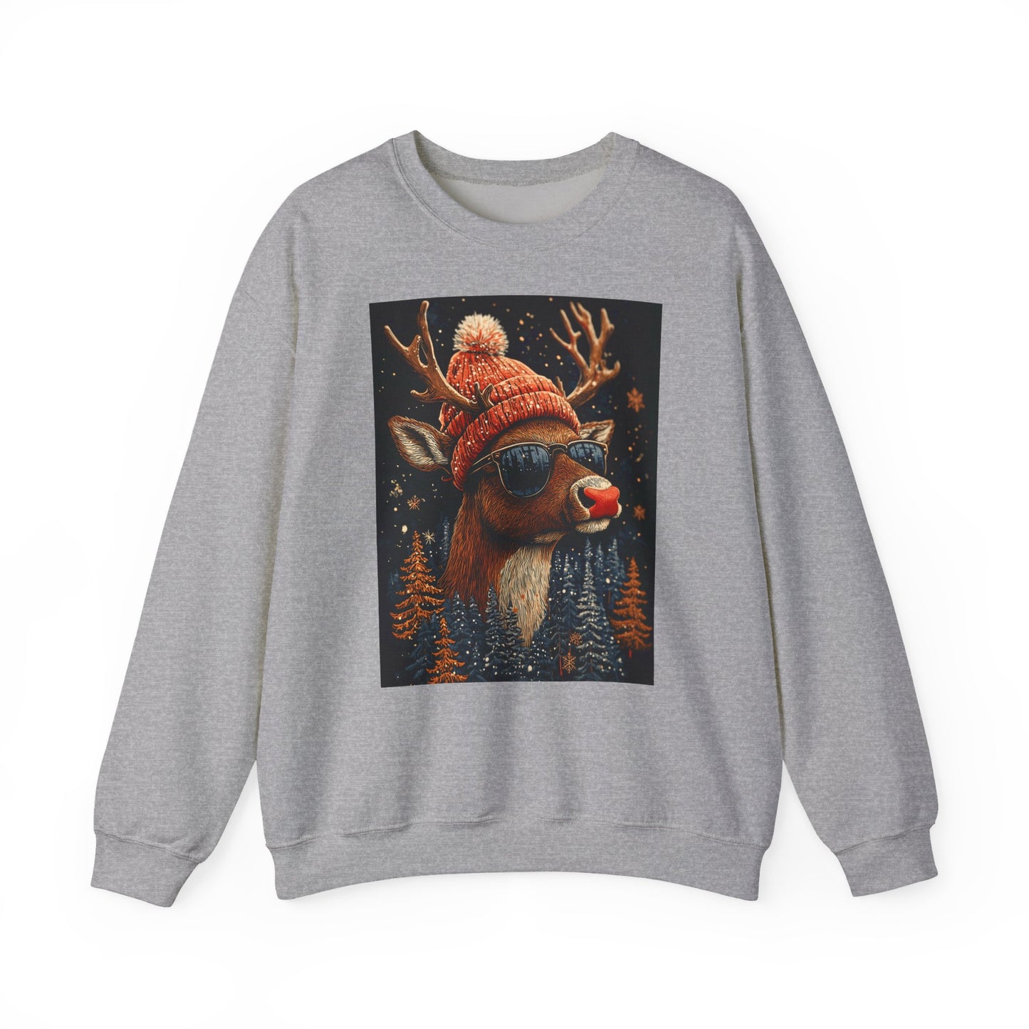 Rudol the Reindeer Sunglasses Crewneck Sweatshirt