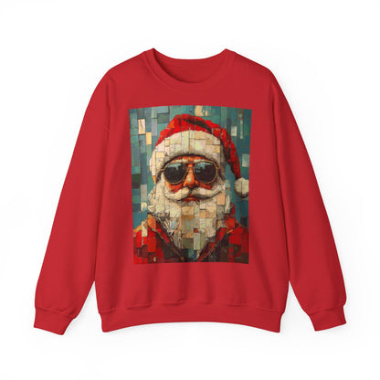 Mosaic Santa Claus Crewneck Sweatshirt