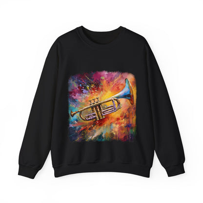 Abstract Trumpet Sweatshirt  Artistic Design for Music Enthusiasts Elevate your wardrobe with our unique sweatshirt, gift