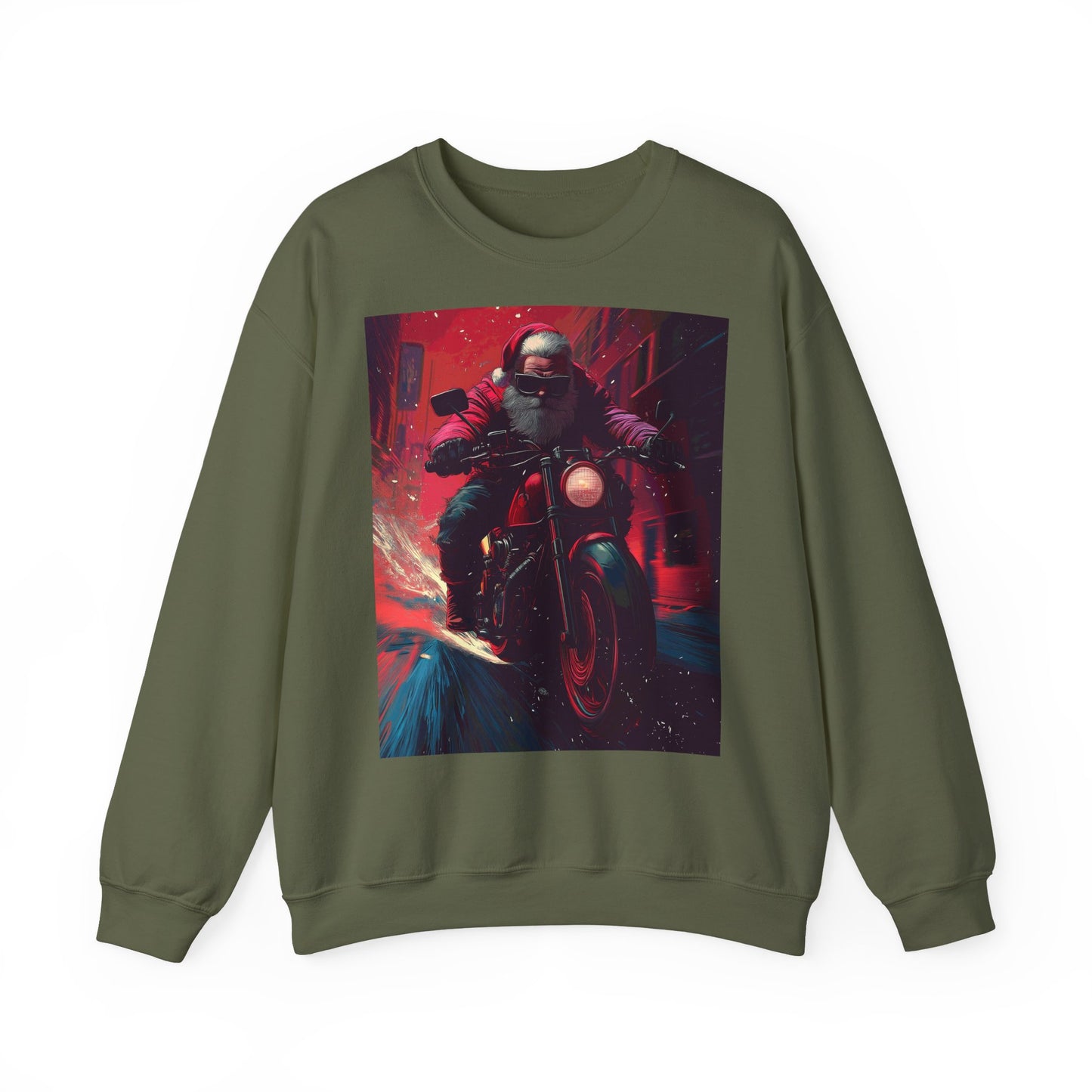 Santa Claus Motorcycle Sweatshirt