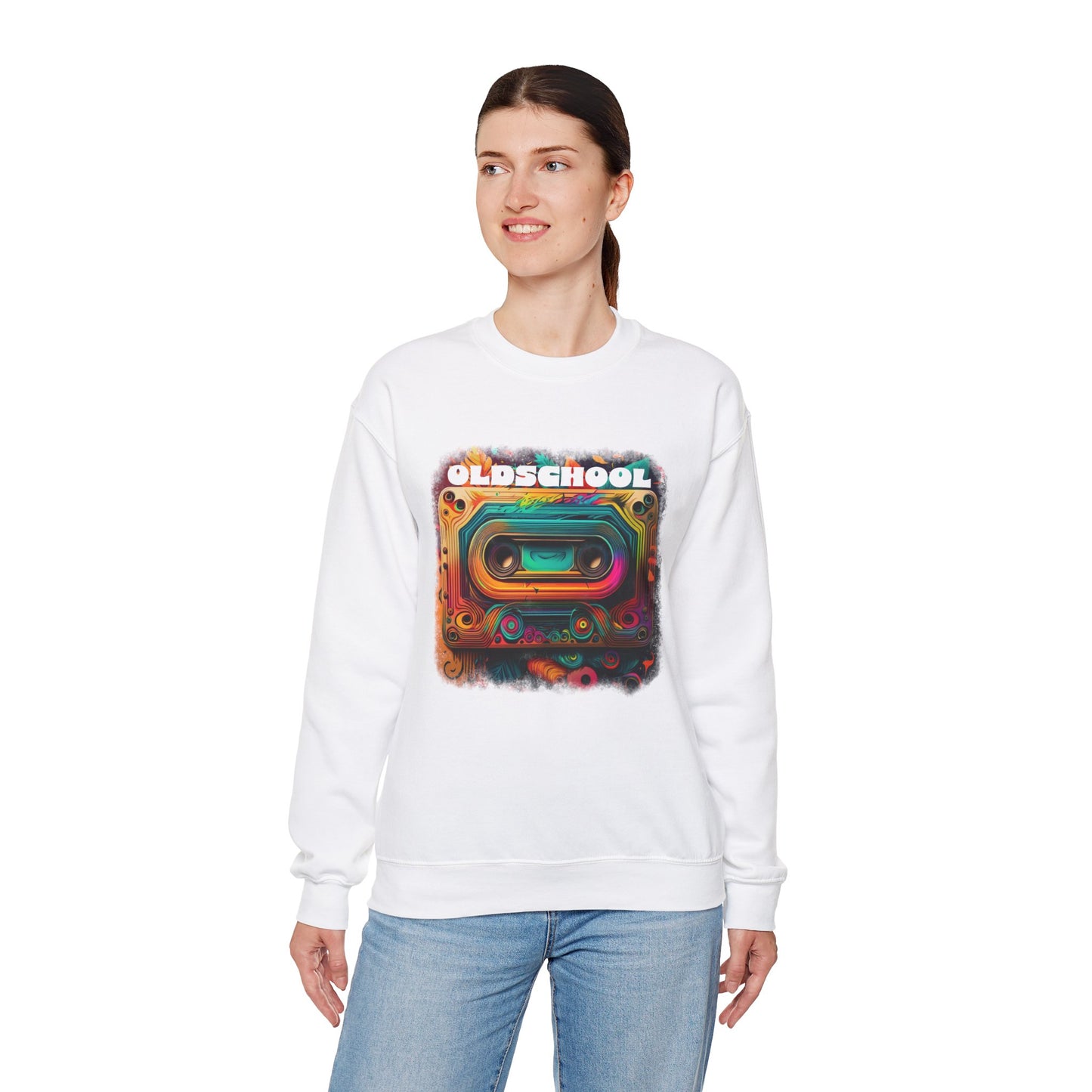 Old School Cassette Sweatshirt Retro-Inspired Design for Music Lovers, Nostalgia Fans, and Vintage Style Enthusiasts