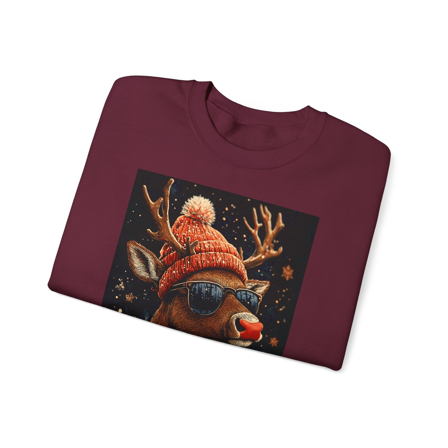 Rudol the Reindeer Sunglasses Crewneck Sweatshirt