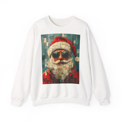 Mosaic Santa Claus Crewneck Sweatshirt