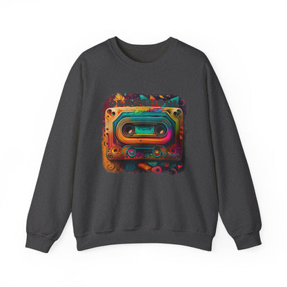 Old School Cassette Sweatshirt Retro-Inspired Design for Music Lovers, Nostalgia Fans, and Vintage Style Enthusiasts
