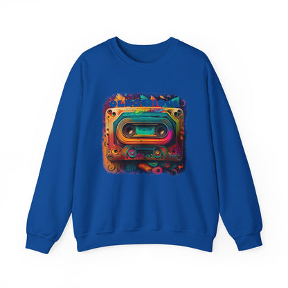 Old School Cassette Sweatshirt Retro-Inspired Design for Music Lovers, Nostalgia Fans, and Vintage Style Enthusiasts
