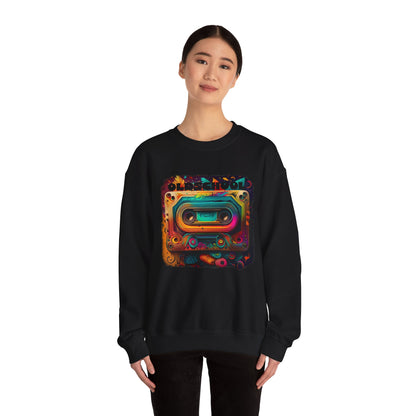 Old School Cassette Sweatshirt Retro-Inspired Design for Music Lovers, Nostalgia Fans, and Vintage Style Enthusiasts