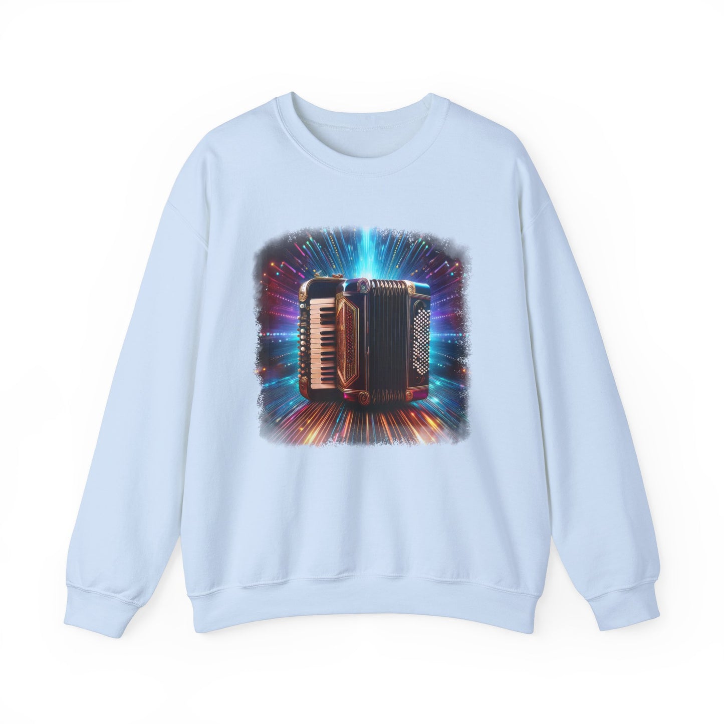 Abstract Accordion Sweatshirt Unique Artistic Design for Accordion Players, Folk Music Enthusiasts, Music Lovers Seeking Creative Apparel