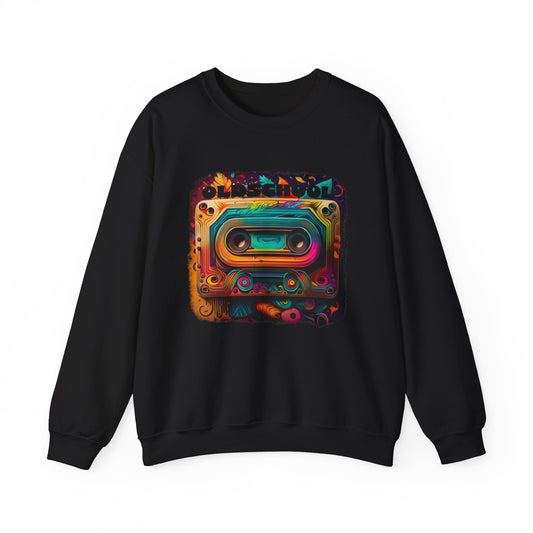 Old School Cassette Sweatshirt Retro-Inspired Design for Music Lovers, Nostalgia Fans, and Vintage Style Enthusiasts