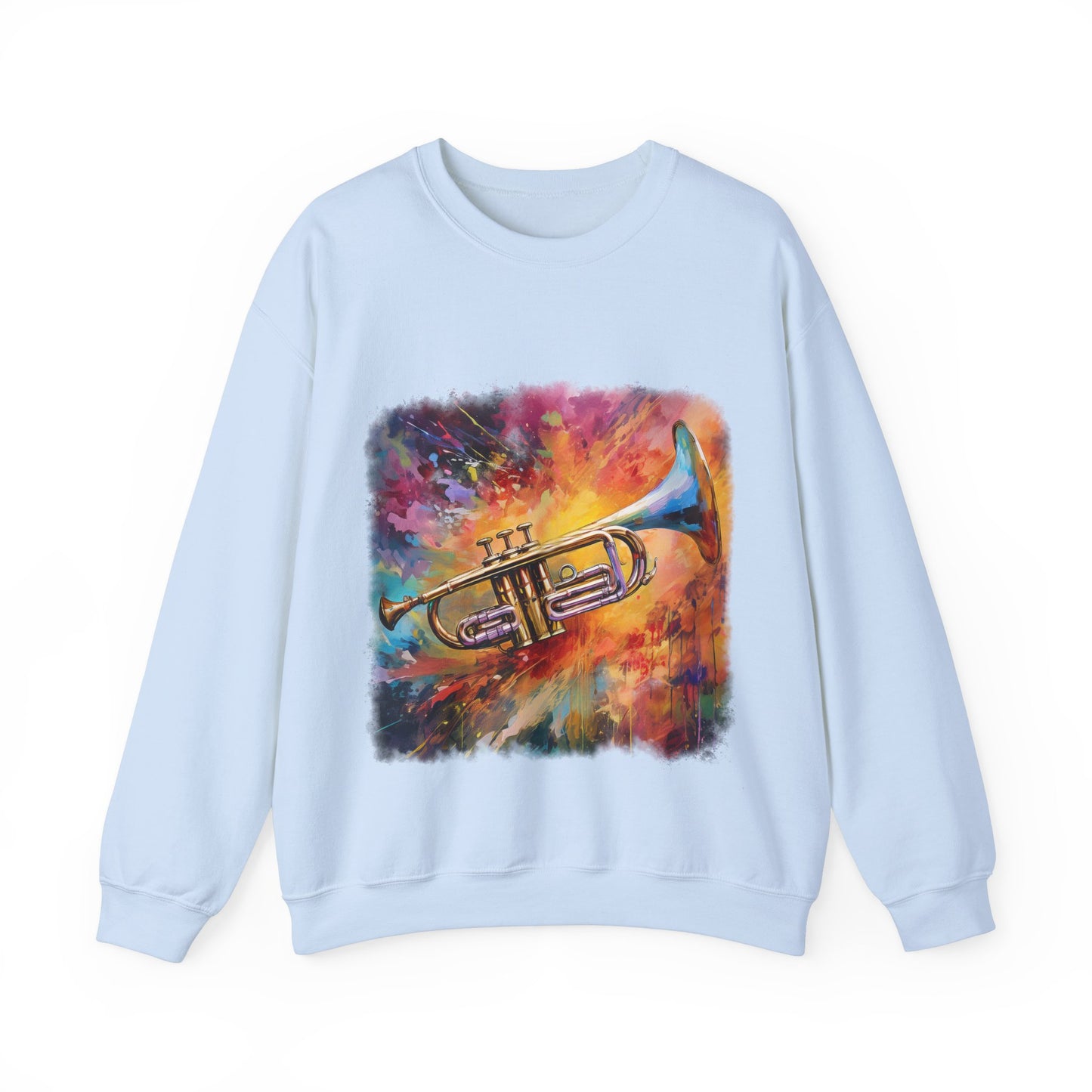 Abstract Trumpet Sweatshirt  Artistic Design for Music Enthusiasts Elevate your wardrobe with our unique sweatshirt, gift