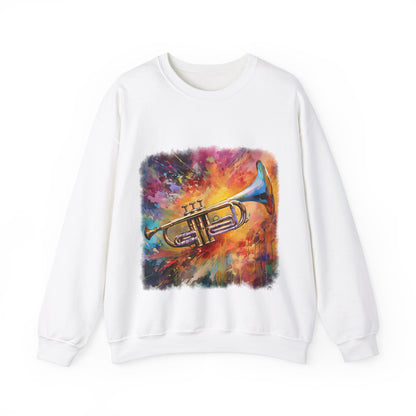 Abstract Trumpet Sweatshirt  Artistic Design for Music Enthusiasts Elevate your wardrobe with our unique sweatshirt, gift