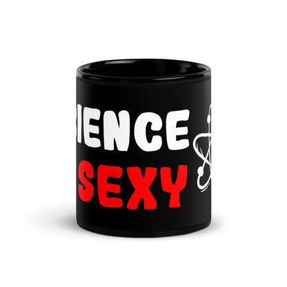 Black glossy mug "Science is sexy"