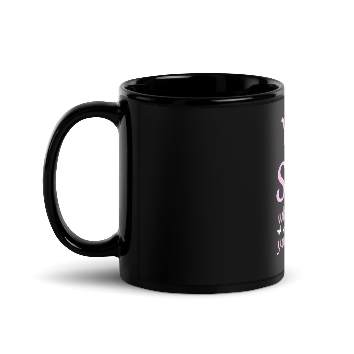 Mug noir brillant "Vous laissez un peu d'éclat partout où vous allez"