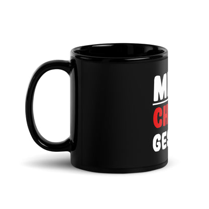Black glossy mug "Miese Chaya wanted"