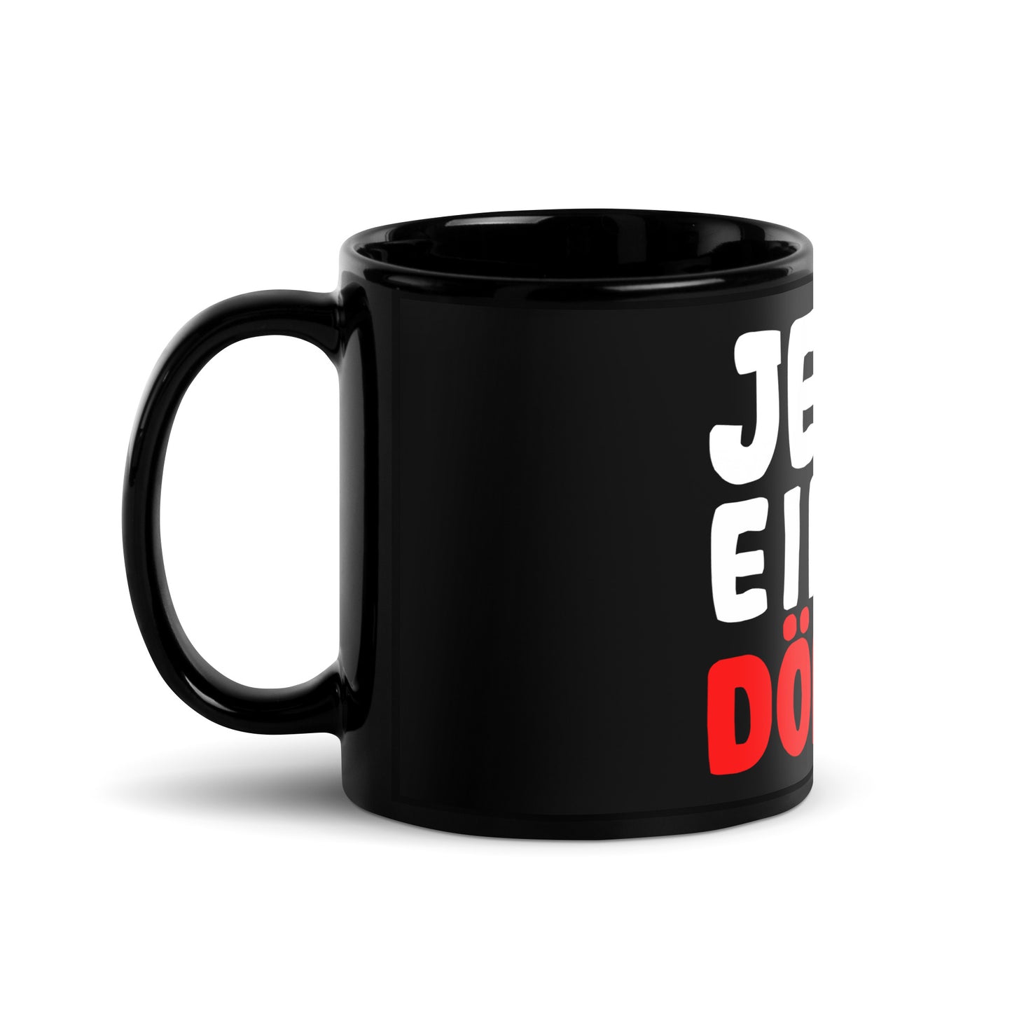Black glossy mug "Now a kebab"
