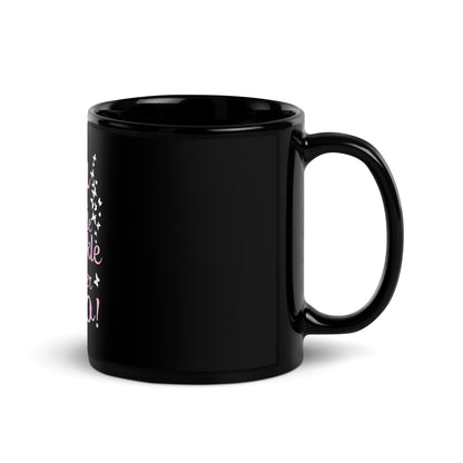 Mug noir brillant "Vous laissez un peu d'éclat partout où vous allez"