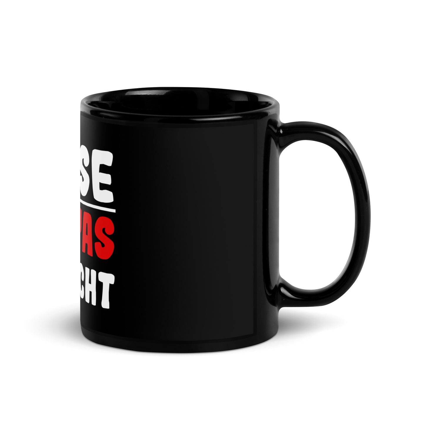 Black glossy mug "Miese Chaya wanted"