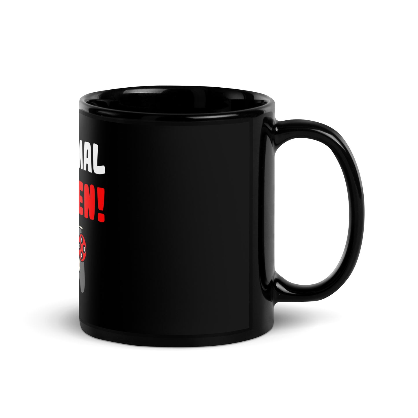Black glossy mug "Let's play!"