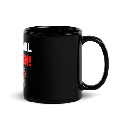 Black glossy mug "Let's play!"