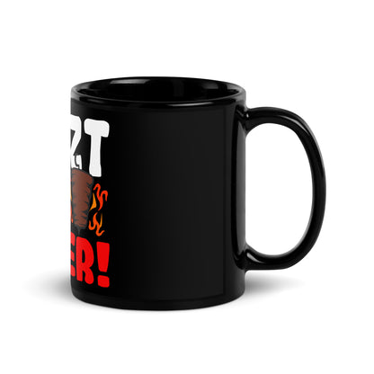 Black glossy mug "Now a kebab"