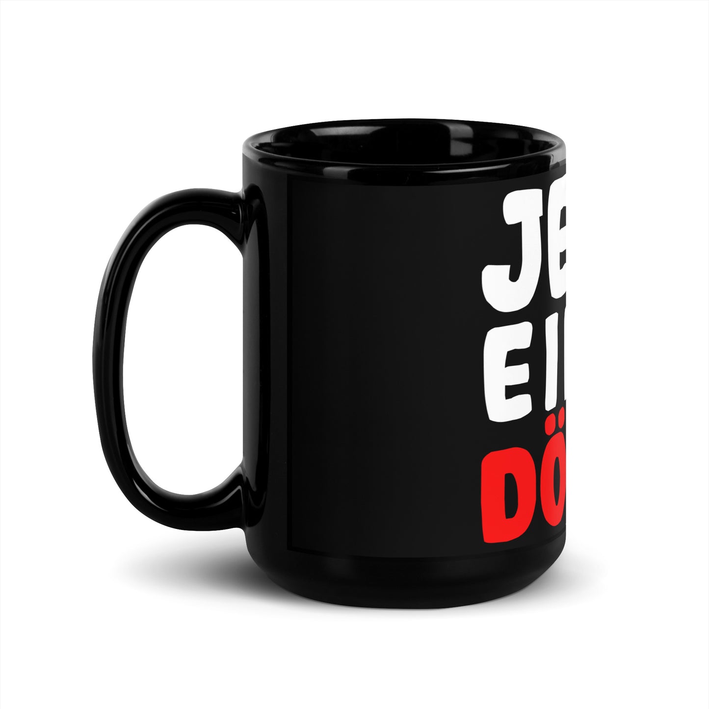 Black glossy mug "Now a kebab"