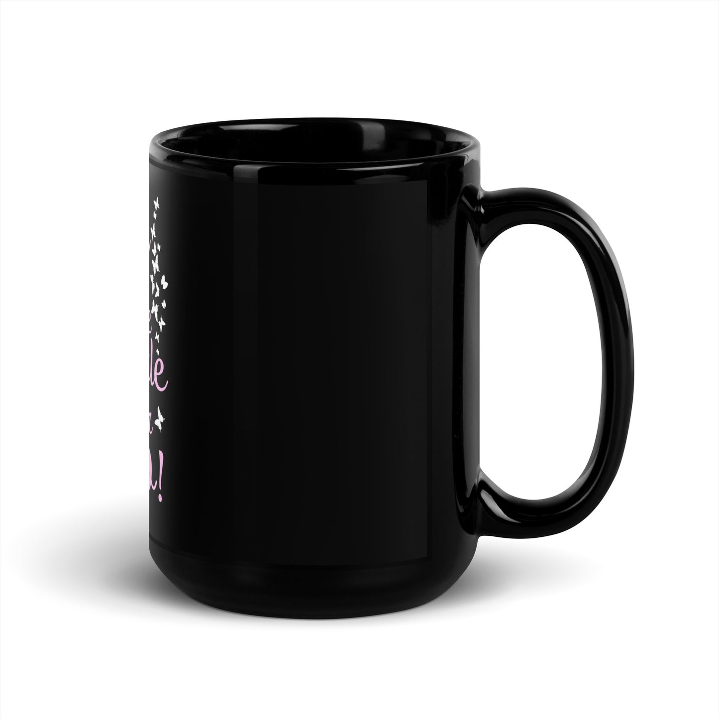 Mug noir brillant "Vous laissez un peu d'éclat partout où vous allez"