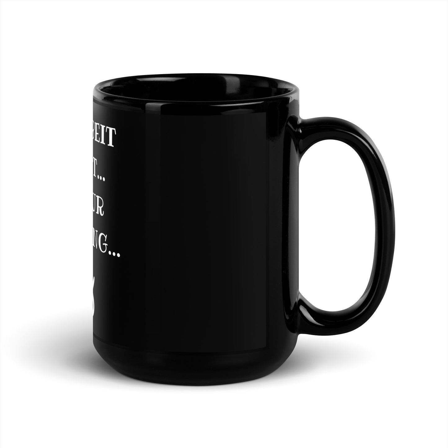 Black glossy mug "Housework done"