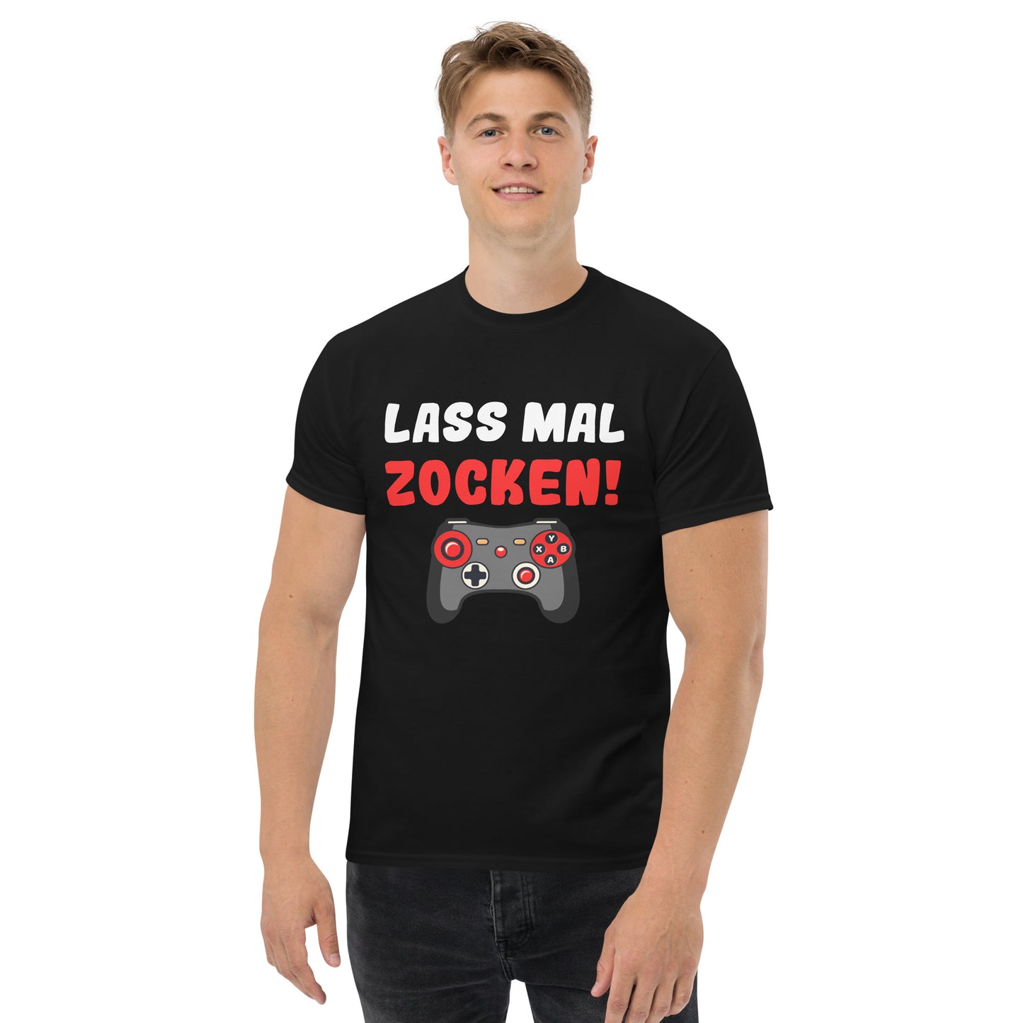 Klassisches Unisex-T-Shirt "Lass mal zocken!"