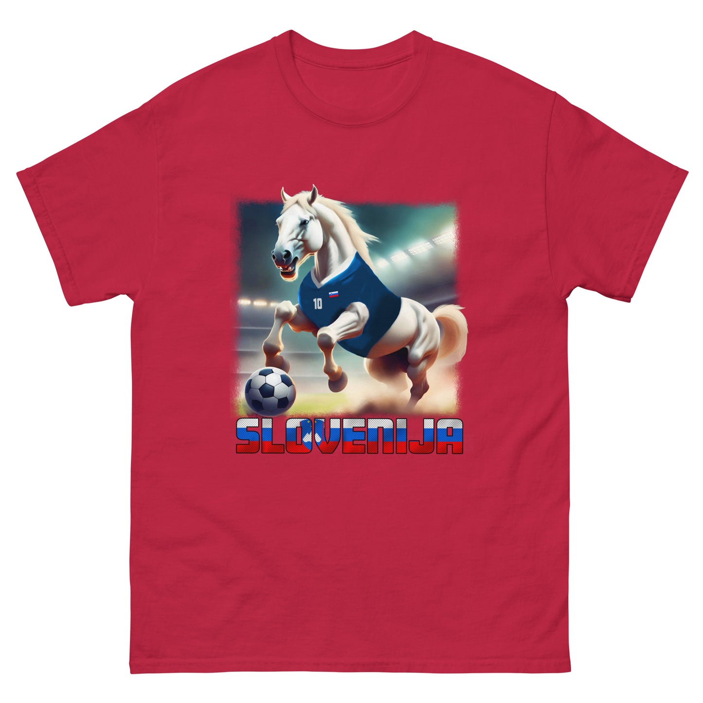 T-shirt unisexe classique alternatif de maillot de football du championnat d'Europe de Slovénie