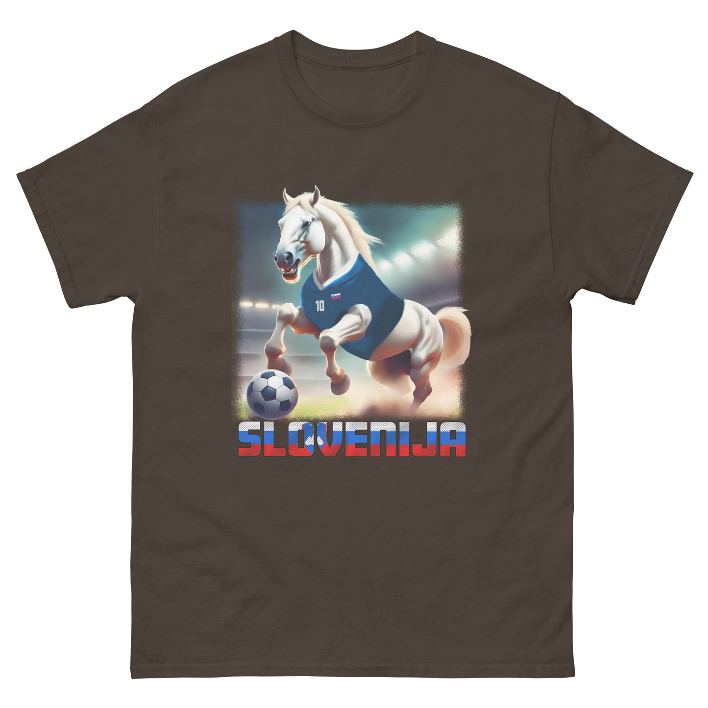 T-shirt unisexe classique alternatif de maillot de football du championnat d'Europe de Slovénie