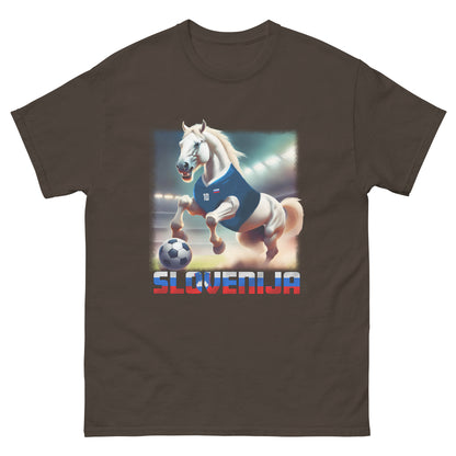 T-shirt unisexe classique alternatif de maillot de football du championnat d'Europe de Slovénie